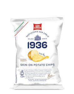 San Carlo Skin-On – krompirjev čips z lupino 100 g San Carlo Skin-On – debelo rezan krompirjev čips z lupino 100 g