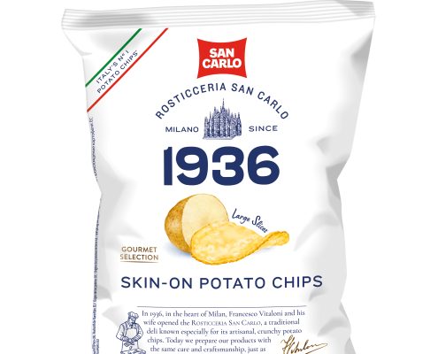San Carlo Skin-On – krompirjev čips z lupino 100 g San Carlo Skin-On – debelo rezan krompirjev čips z lupino 100 g